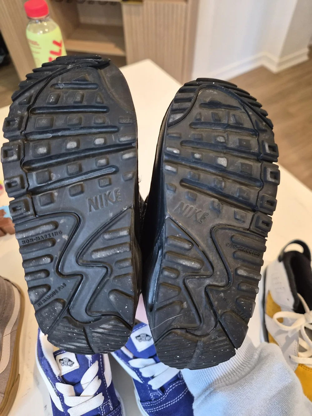 Nike Kids' Black Leather Sneakers